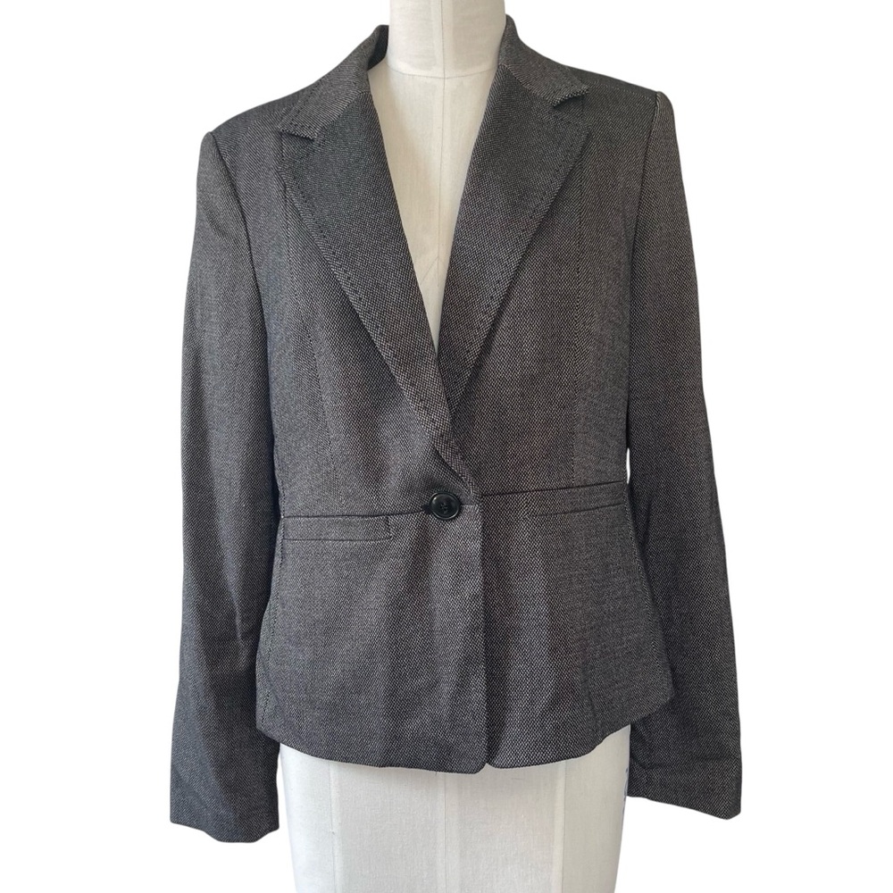 ❤️ Rafaella Black and Tan Tweed Fitted Blazer size 14 - Picture 7 of 8